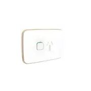 Clipsal Iconic Essence cover frame, 1 switch & 1 socket, 10 A, hori, arctic white - E3015C-AW