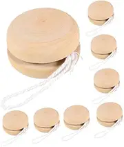 Kisangel 8pcs DIY Wooden Balls for Crafting Unfinished Hand Painting for Group Play and Home Decoration Safe and Wood Material