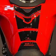 Resin Bike Motorcycle Sticker Compatible with Yamaha Tracer 9 2025 Redline. Protection Grip Motorcycle Tank Protector from Bumps and Scratches. Sticker Set 3D Resin Adhesive - Stickers Made in Italy