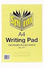 Spirax 411 Writing Pad - White Ruled A4 100 Page