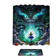 Into Wonderland Alice Scary Forest Shower Curtain