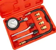 Compression Tester Kit, 8Pcs Petrol Engine Cylinder Compression Tester Kit Compa