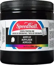 Acrylic Screen Acrylic Screen Printing Ink 8 fl. oz. Black