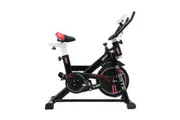 Genki Exercise Bike Stationary Spin Bicycle Indoor Cycling Trainer Home Gym Workout Pedal Training Exerciser Machine Adjustable Resistance LCD Monitor