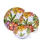 Prepara 12 Piece Melamine Dinnerware Set Pansies