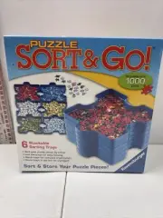 Ravensburger "Sort and Go" Puzzle Accessory 6 Stackable Plastic Sorting Trays