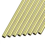 Brass Tube(9mm OD x 0.2mm Wall T x 300mm L) 8Pcs, Straight Tubing