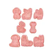 8Pcs/Set Dog Pattern Cookie Cutters Washable PP Bread Baking Cookie Mould Stencils for Kitchen 8pcs