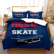 v1902 Bed Sheets Fashion Scooter Skateboard Bedding Set,Duvet Cover Comforter Bed Set Quilt Cover Pillowcase,King Queen Twin Size Boys Girl Adult 3-Pi