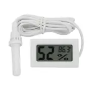 Digital Thermometer Hygrometer Aquarium Humidity Meter Gauge Fahrenheit White
