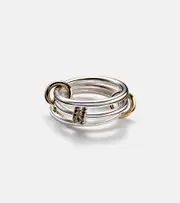 [Spinelli Kilcollin] Spinelli Kilcollin Dion SG sterling silver stacked ring with black diamonds L 1/2 silver