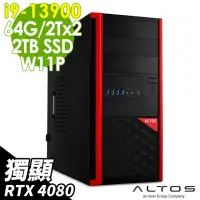 在飛比找momo購物網優惠-【Acer 宏碁】i9 RTX4080水冷工作站(Altos