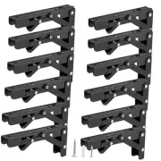 PCS 6 Inch Wall Mounted Folding Shelf Brackets, Folding Shelf 6in Black 8