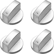 4 Packs 6mm Stove Knob,Zinc Alloy D-Shaped Control Knob Oven Switch Universal Stainless Steel Gas Stove Control Knobs for Oven Cooktop Gas Stove, Compatible with General Oven,Stove,Range