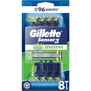 Gillette Sensor3 Sensitive Disposable Razors 8 pack