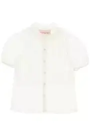 Valentino Garavani Short-Sleeved Chiffon Blouse