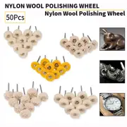 50Pcs 1'' Wool Abrasive Metal Polishing Buffing Wheel 25mm F Dremel Rotary Tool