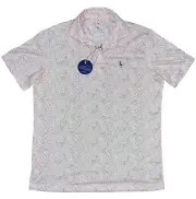 Tailor Byrd Mens M Performance Polo Shirt Short Sleeve Classic Fit Coral NEW $90