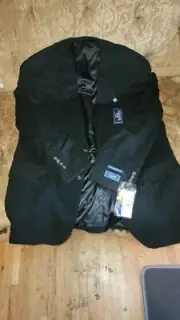 Chaps Camel hair Sport coat black, 46 long