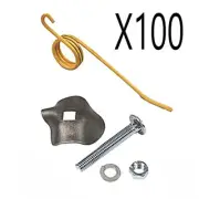 TENH1A One-Hundred Rake Teeth Clips Bolts & Nuts Fits New Holland S55 56B 792493