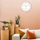 30cm Rose-Gold Wall Clock Analogue Silent White