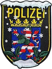 [Gearbuddies] Police Xmas Hessen Textile Patch with Velcro Christmas Design