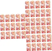 Sewroro 3sets Japanese Style Red Packets Flower Printed Money Pouch Decorative New Year Present 30pcs*3