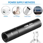 365nm mini LED UV Black Light Torch Ultra Violet Flashlight USB Rechargeable US