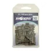 Mini Double Barrel Copper Crimp Sleeves 1.6 Millimeter Inside Diameter 100-Pi...