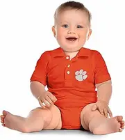 Little King NCAA Short Sleeve Polo Bodysuit Romper -Newborn and Infant Sizes