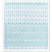 Olympus stamped Sashiko stitch kit "Hana Fukin Yabane Nagomi series", 34x34cm, m