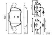 Bosch Front Brake Pads for Audi A4 8K2, B8 2.7L Diesel CGKA 2008 - 2012