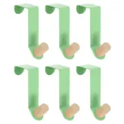 Over the Door Hooks,6pcs - Door Hanger Hook, Hooks for Hanging Clothes (Green)