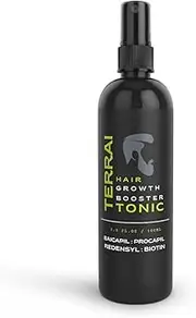 Terrai Hair Growth Tonic For Men with 3% Redensyl & Biotin | DHT Blocker | Control Hair Fall & Breakage | Promotes Strength, Volume | Paraben Free | For All Hair Types | 100ml