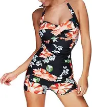 [Generic] Swimsuit with Underwire Bra Support Swim Romper in Bra in Bra and Leggings Swim Romper in Bra Swim Romper Swim Suites Womens Plus Size Bottoms (Orange-e, XXXL)