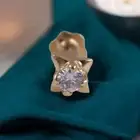 Magnificent 0.04 TCW Round Brilliant Cut Natural Diamond Nose Stud in 18K Gold