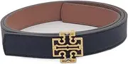[Tory Burch] 141739 Britten Logo Black/Classic Tan With Gold Hardware Reversible 1 Inch Width Women's Belt
