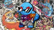 YAKUZA POKEMON SQUIRTLE EMBROIDERED VELCR0 PATCH HOOK/LOOP CUSTOM MORALE GAMER