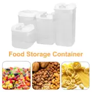 4Pcs Food Storage Container Set Airtight Plastic Kitchen Organiser RsE