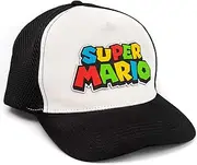 [Super Mario] Nintendo Cap Boys Kids White Black One Size Snapback One Size