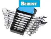BERENT 8pc Combination Spanner Set Sizes: 8, 10, 11, 12, 13, 14, 17, 19mm BT2720