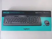 Logitech - MK320 Full-size Wireless Membrane Keyboard and Mouse Bundle - Black