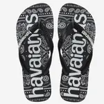 【巴西鞋王】HAVAIANAS哈瓦仕 巴西拖鞋 男性拖鞋夾腳拖鞋2023年新款HAVAIANAS同名圖騰LOGO黑