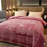 Faux Fur Luxury Throw Blanket Soft Add Smooth - Fuzzy Plush Warm Blanket Cloud Blanket for Couch Sofa Bed (B,200 * 230cm)