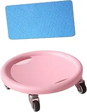 Abdominal Exercise Roller Slider with Knee Pad Portable Multifunctional Abdominal Trainer Workout Equipment, Pink