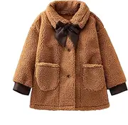 [Generic] Girls Winter Jacket Size 6 Baby Clothes Outdoor Outerwear Boys Thick Fleece Toddler Warm Windproof Coat Girls Kids Wool Girls Coat&Jacket Coat Girl 18 Months