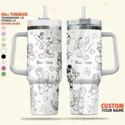 Custom Disney Mickey and Friends Baseball Tumbler, Custom Personalized Name Tumb
