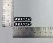 Kicker Speaker Badge Brushed Silver Pair Logo Emblem Name Plate Custom Made