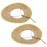 2 Pcs Sun Visor Work Man Hard Hat Brim for Construction Blocker Straw