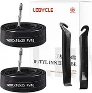 Inch Bike Inner Tubes, 2-Pack 20 26 27.5 29 1.75-2.125inch 700C 18-25C, Schrader and Presta Valve48, for MTB Road Bike
